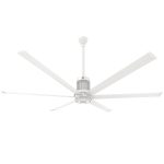 i6 84″ 6 Blade Indoor Smart Ceiling Fan with Remote Control and White Motor / Body