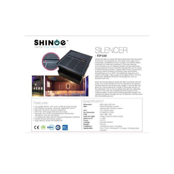 Shinoe ESP600 Purification Series-Silencer