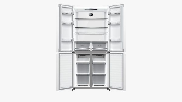 Brandt 538L 4 Door Fridge White Glass BGM538NWA
