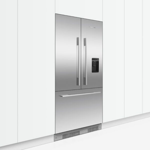 Fisher Paykel Integrated French Door Refrigerator Freezer, 90cm, Ice & Water RS90AU