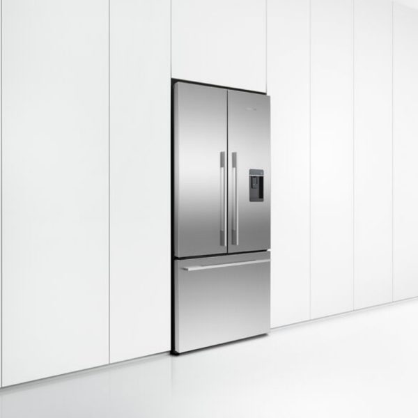 Fisher & Paykel Freestanding French Door Refrigerator Freezer, 90cm, 614L, Ice & Water RF610ADUSX