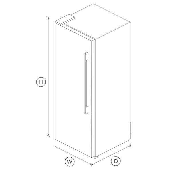 Fisher & Paykel Freestanding Freezer, 63.5cm, 389L E388LXFD