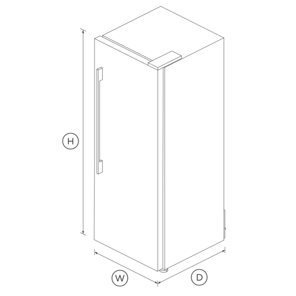 Freestanding Refrigerator, 63.5cm, 451L E450RXFD
