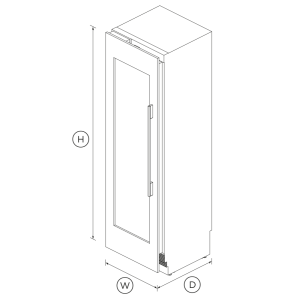 Fisher Paykel Integrated Column Wine Cabinet, 61cm RS6121V2K