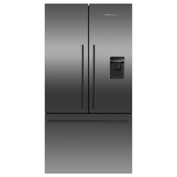 Fisher & Paykel Freestanding French Door Refrigerator Freezer, 90cm, 614L, Ice & Water RF610ADUSB