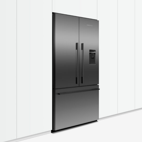 Fisher & Paykel Freestanding French Door Refrigerator Freezer, 90cm, 614L, Ice & Water RF610ADUSB