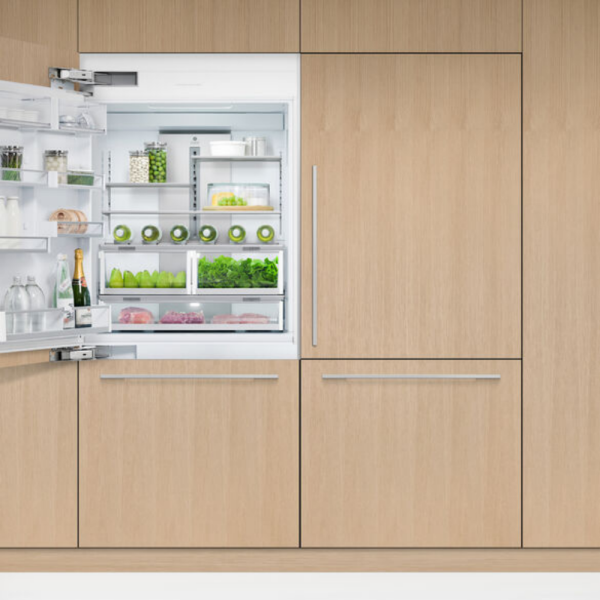 Fisher Paykel Integrated Refrigerator Freezer, 90.6cm, Ice RS9120WLJ