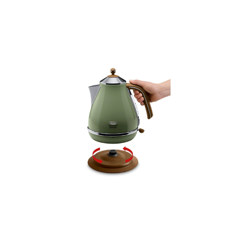 Delonghi Icona Vintage Olive Green Kettle 1.7L - KBOV2001.GR
