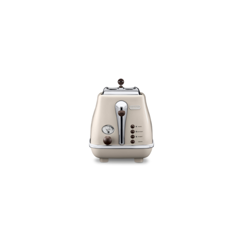 Delonghi Icona Vintage Beige 2-Slice Toaster (Lid) - CTOV2003.BG