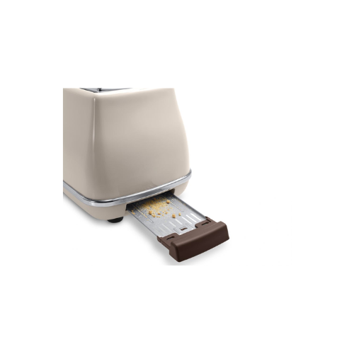 Delonghi Icona Vintage Beige 2-Slice Toaster (Lid) - CTOV2003.BG