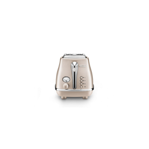 Delonghi Icona Metallics Champagne Beige 2 Slice Toaster - CTOT2003.BG