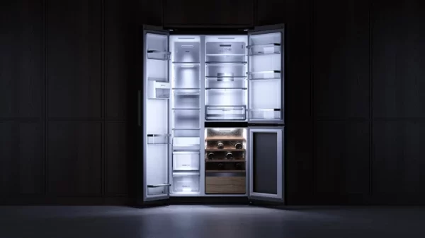 Teka Total No Frost Side by Side refrigerator with inverter motor and wine cooler RLF 85950 GBK