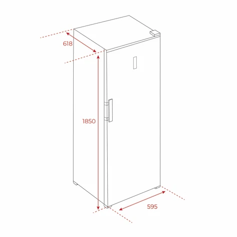 Teka No Frost larder freezer with reversible door. 185x60 cm RSF 75640 SS